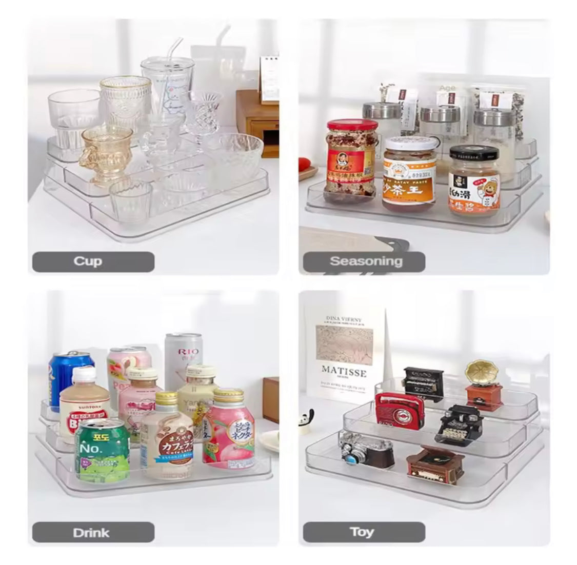 3 Tier Acrylic Desktop Perfume Shelf, Kitchen Seasoning Organizer Box, Multi Layer Vanity Countertop 3 Tier Acrylic Desktop Perfume Shelf, Kitchen Seasoning Organizer Box, Multi Layer Vanity Countertop